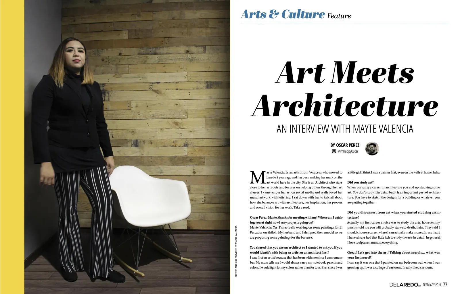 Interviewed architect/artist Mayte Valencia