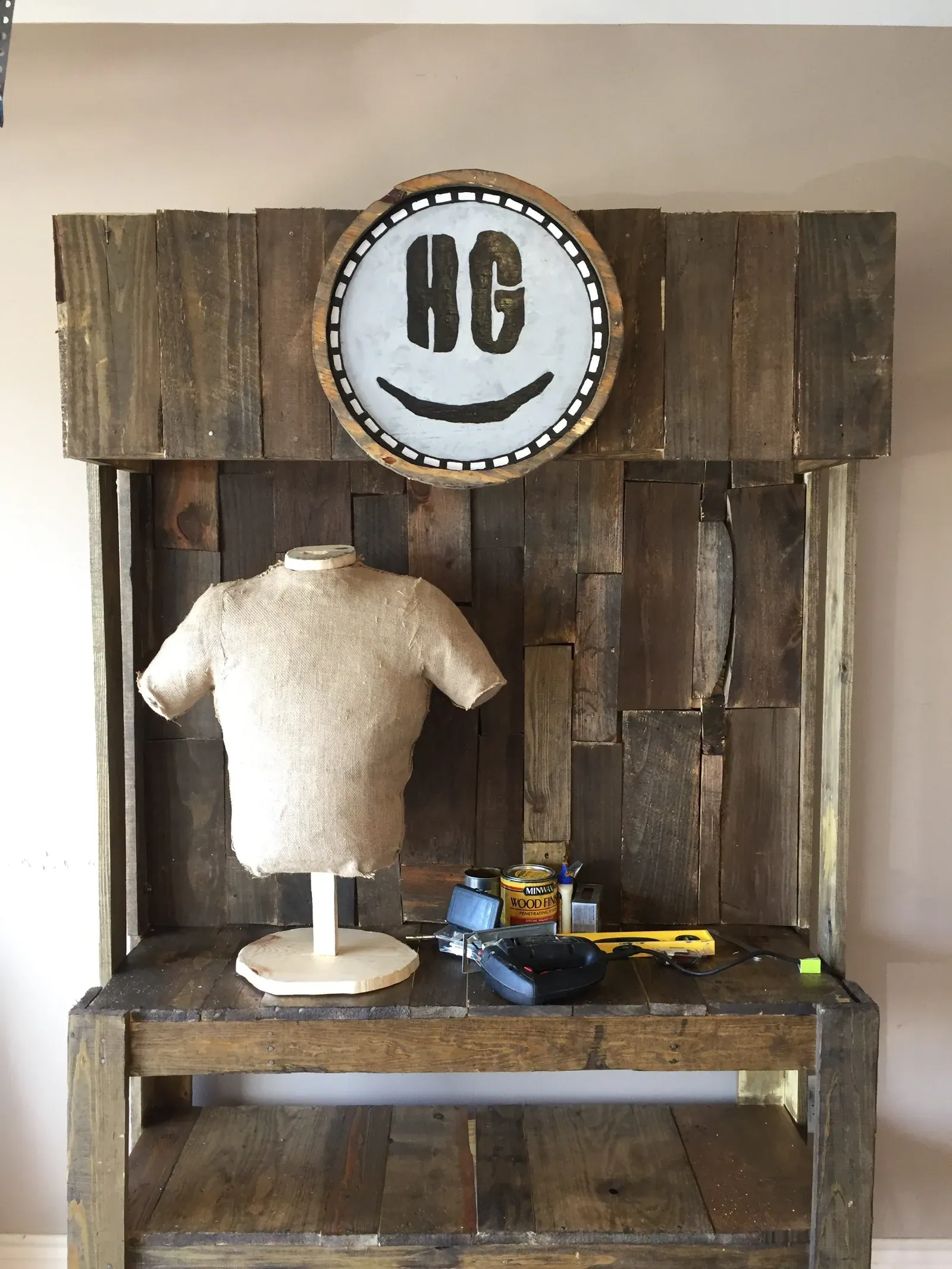 building the happy guy display