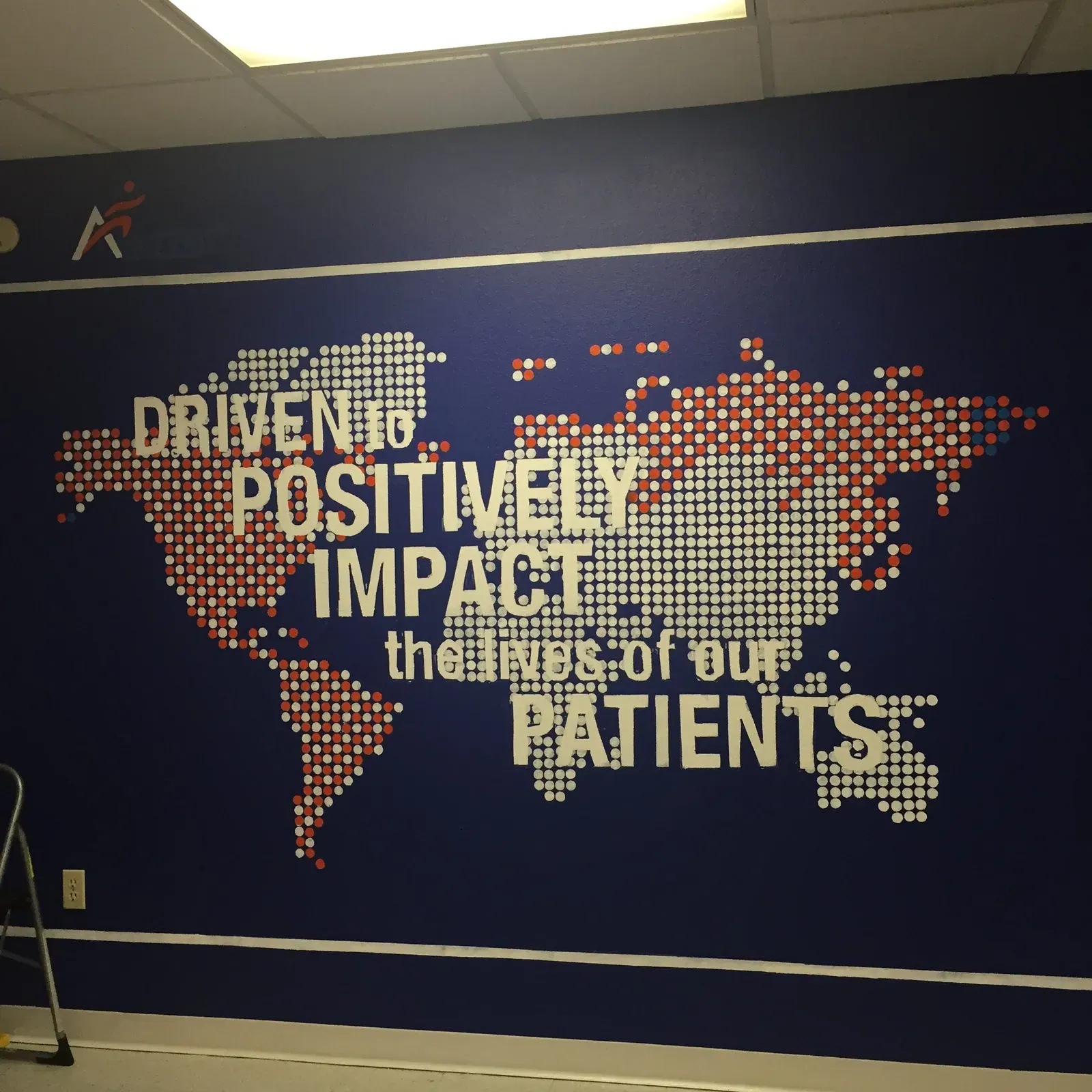 hand painted dots – mural