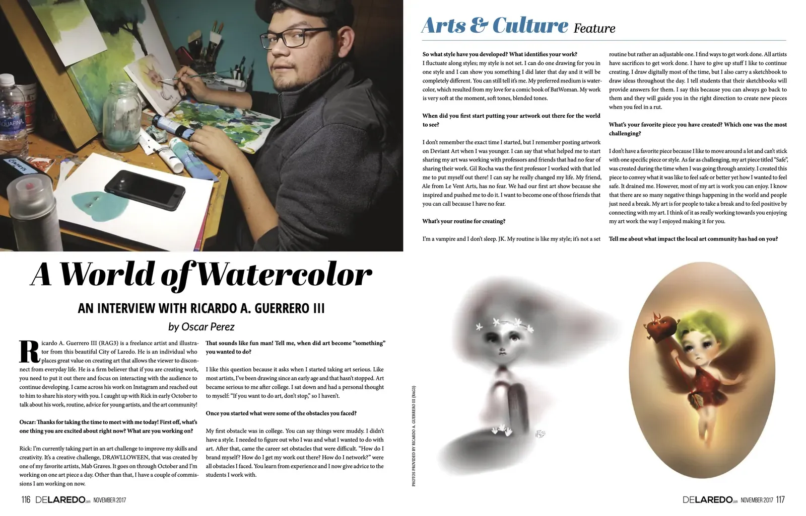 Interviewed artist Ricardo A. Guerrero III