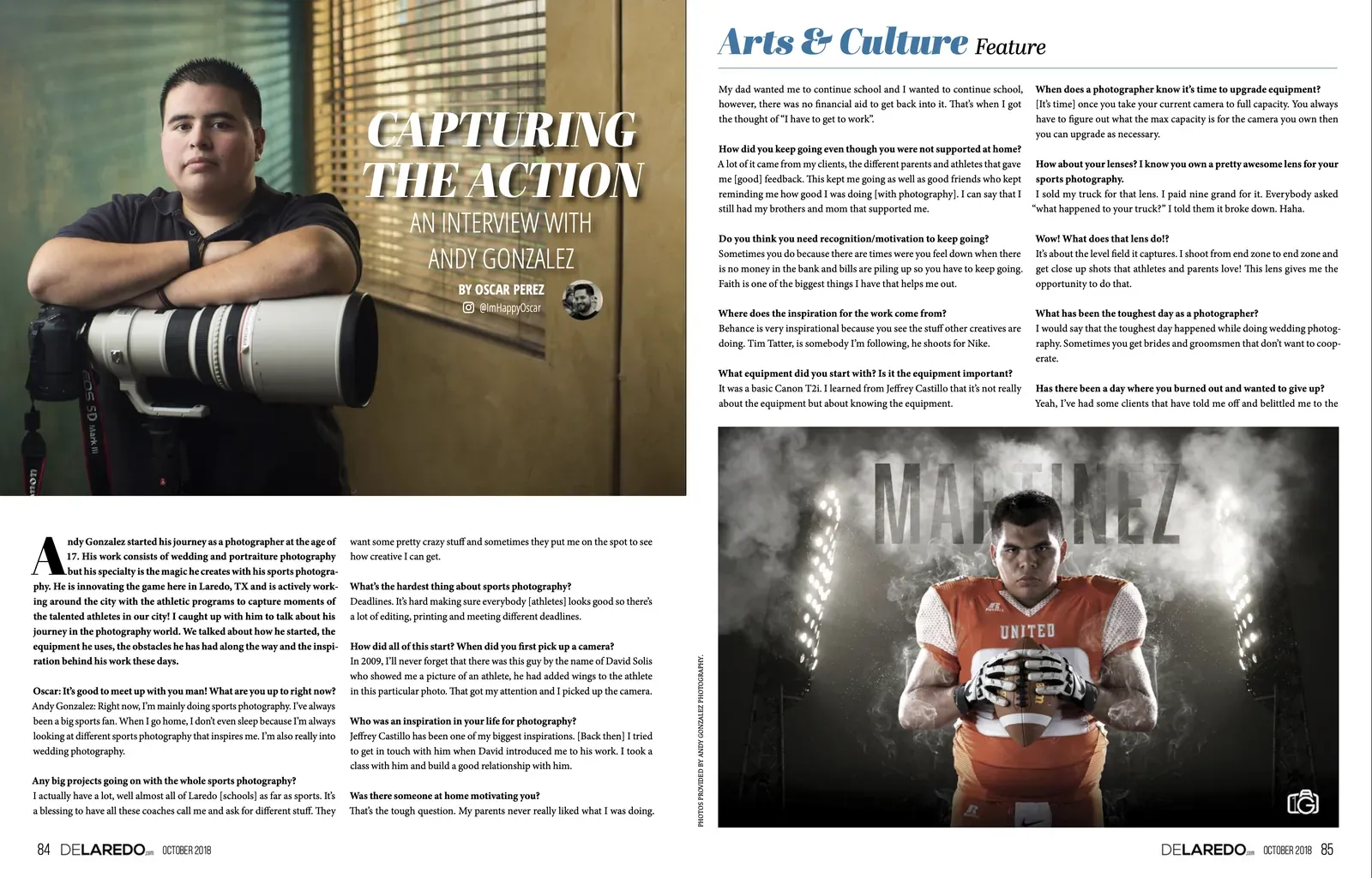 Interviewed photographer Andy Gonzalez