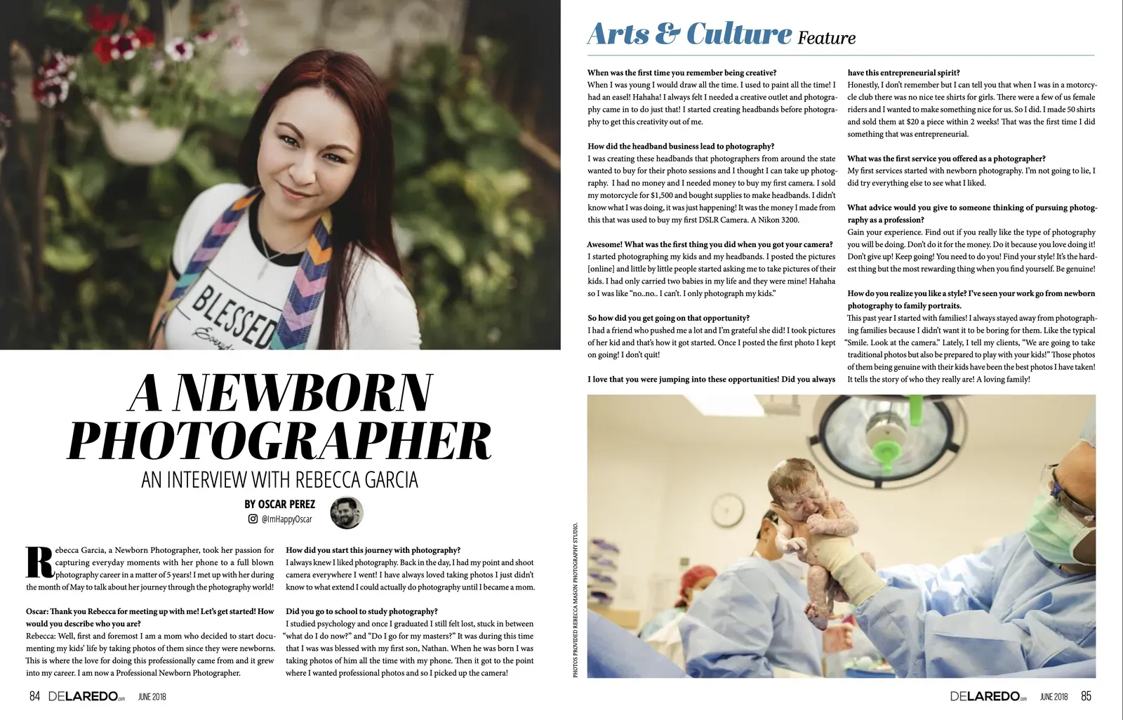Interviewed photographer Rebecca Garcia