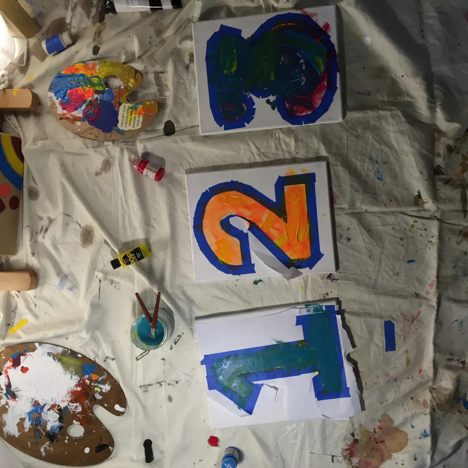 birthday art w/ Bella
