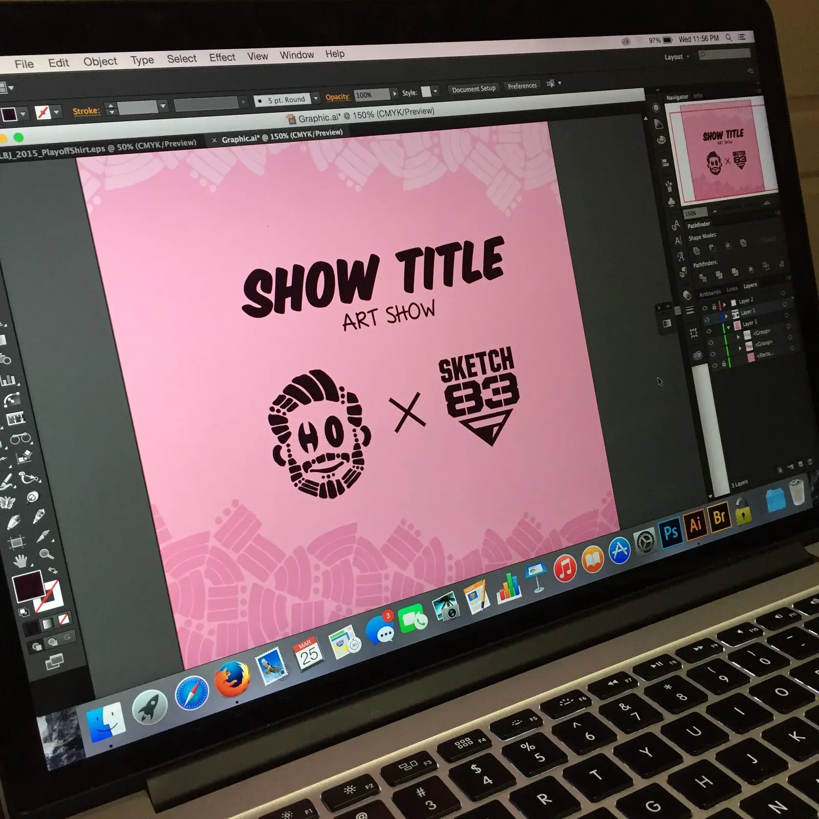 teddy bear art show concept w/ sketch