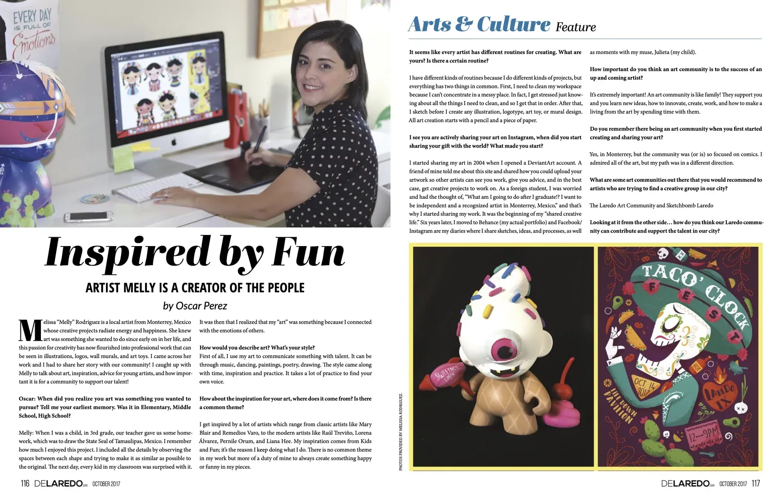 Interviewed artist Melissa “Melly” Rodriguez
