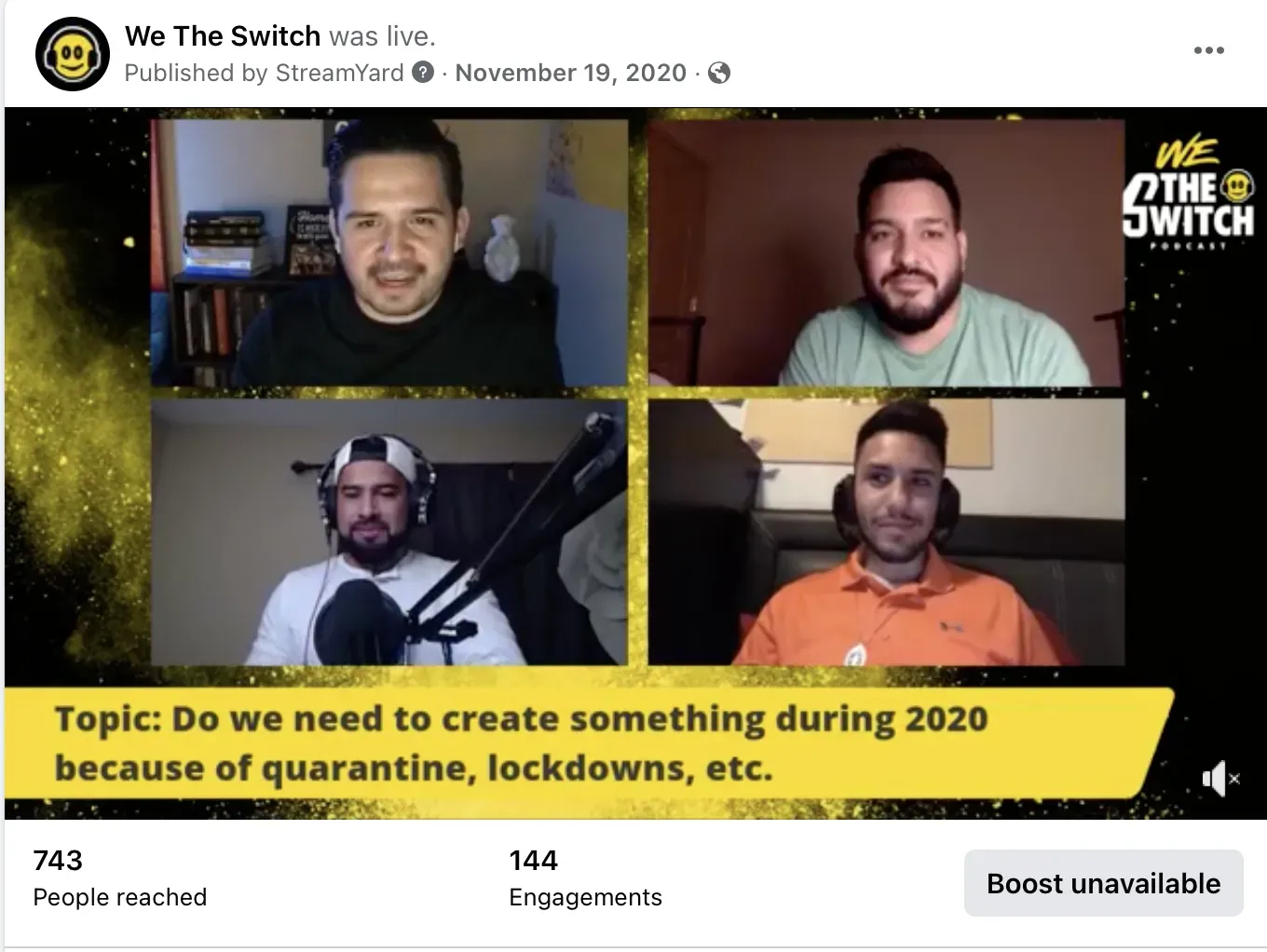 We The Switch on StreamYard
