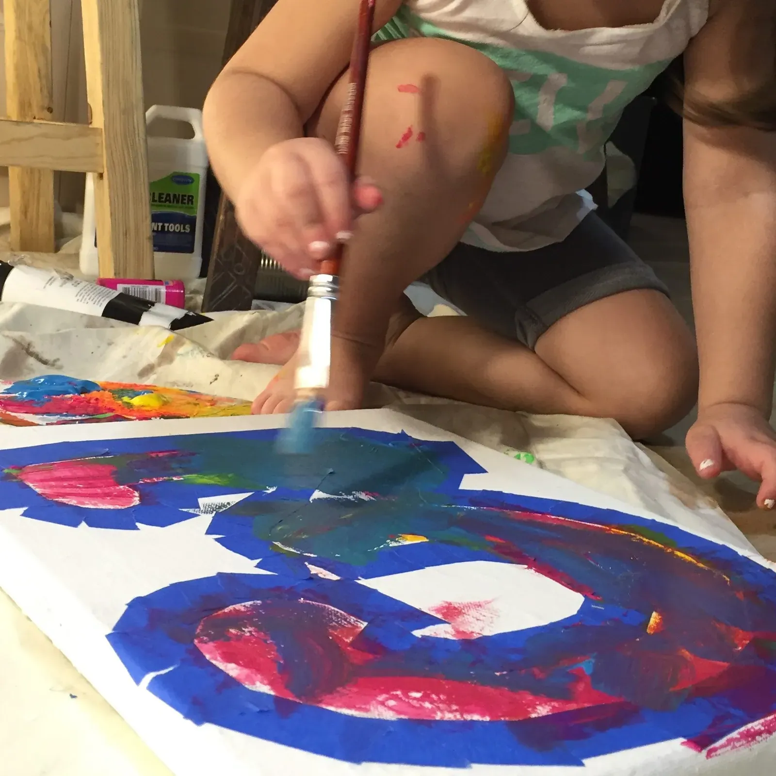 birthday art w/ Bella