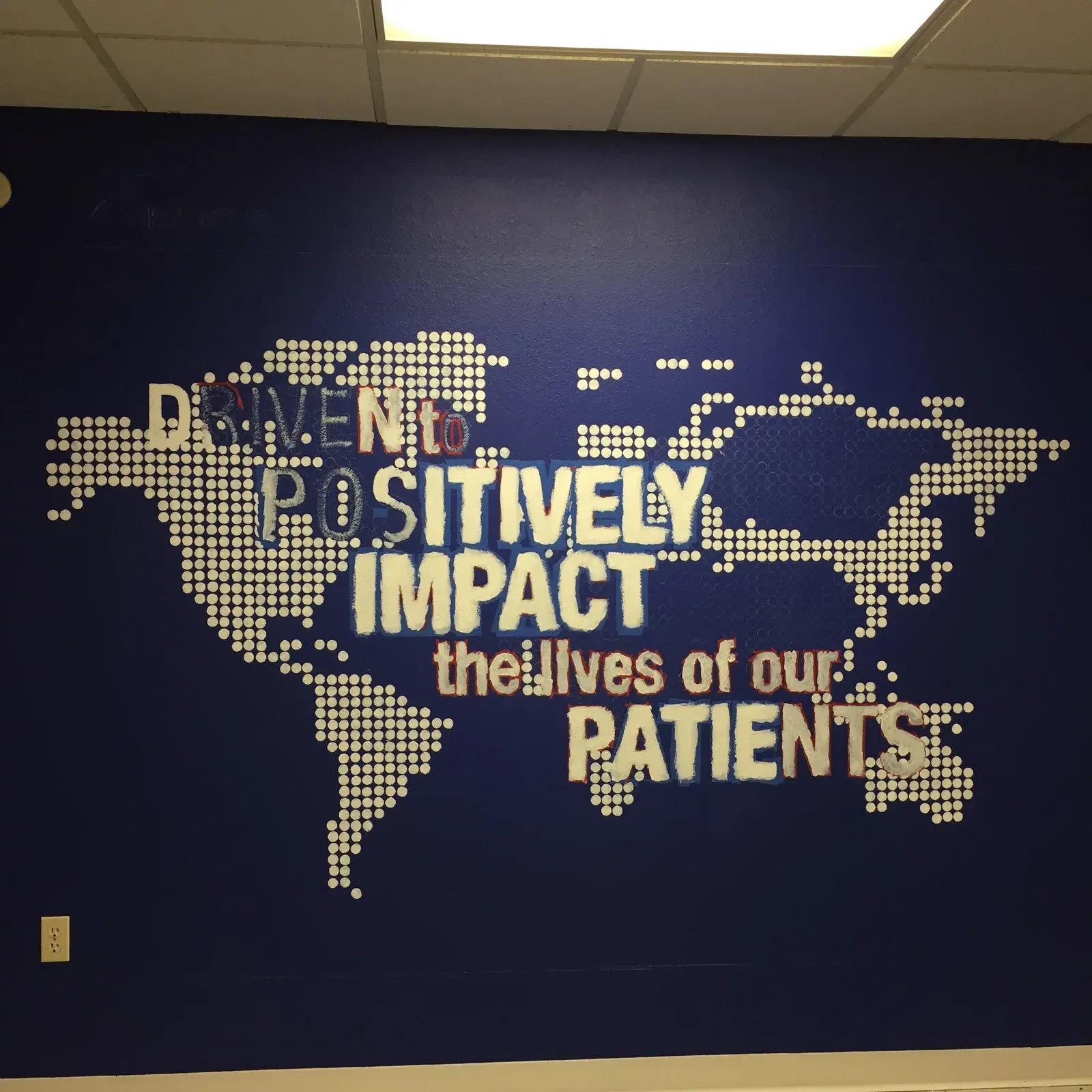 hand painted dots – mural