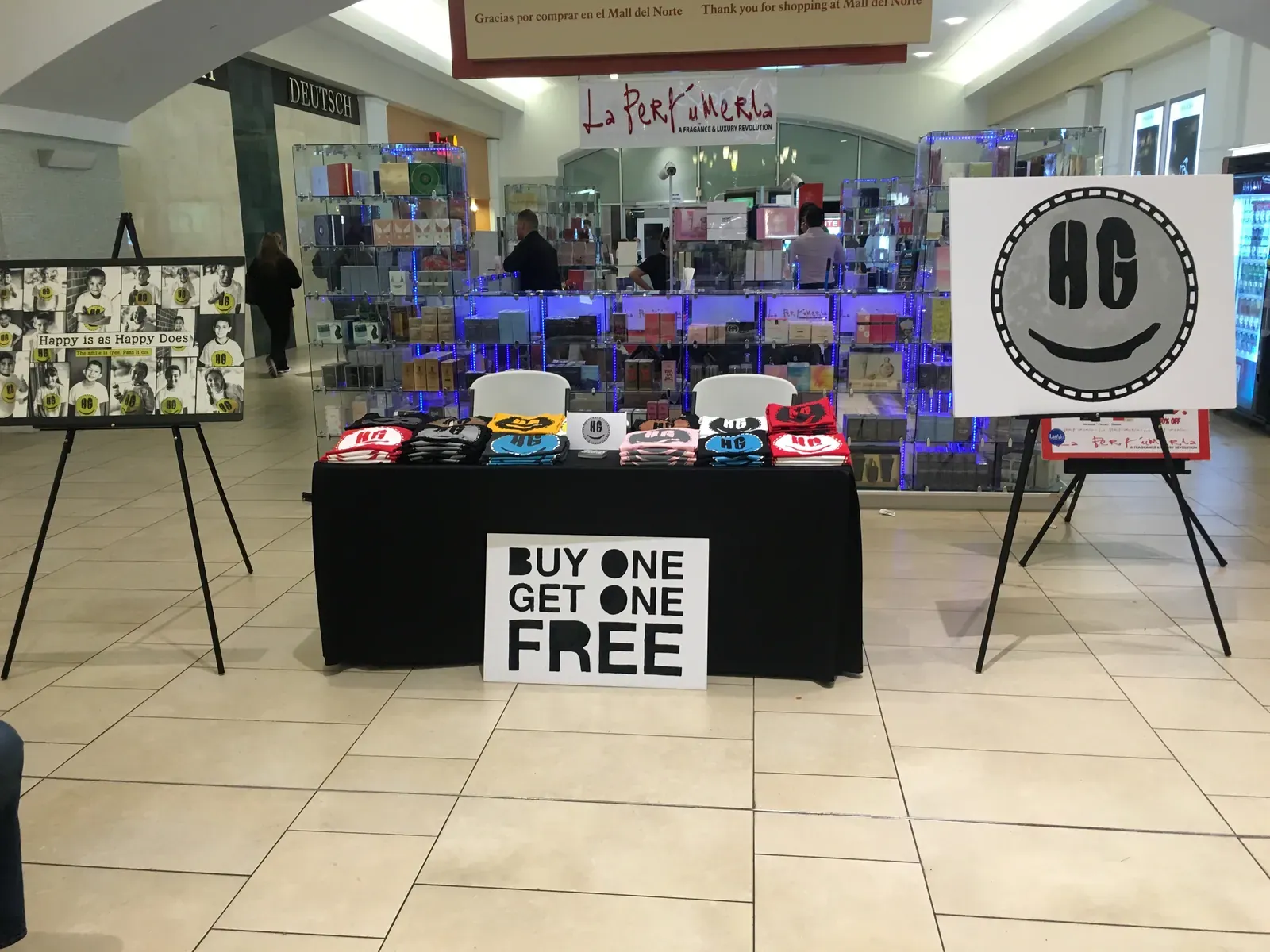 Happy Guy pop-up shop at the mall