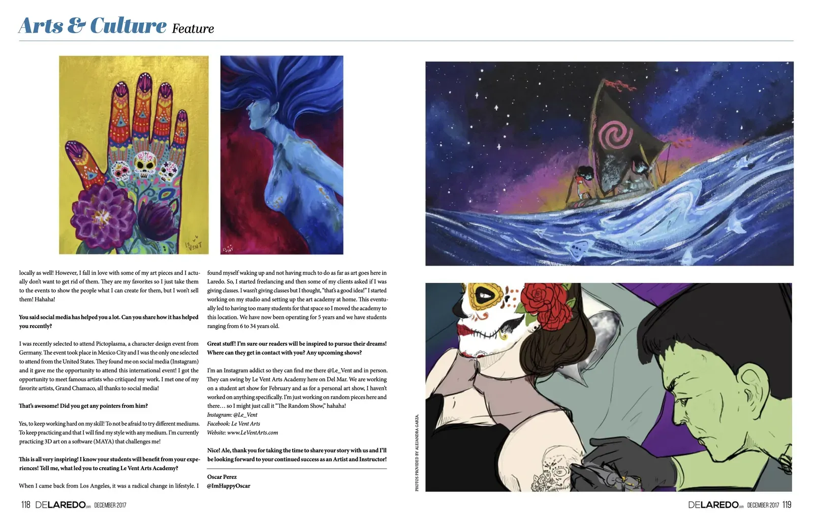 Interviewed artist Alejandra Garza