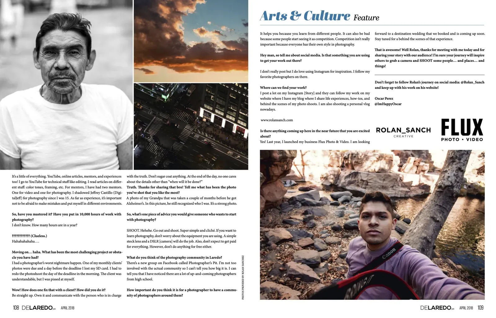 Interviewed Rolan Sanch for DeLaredo