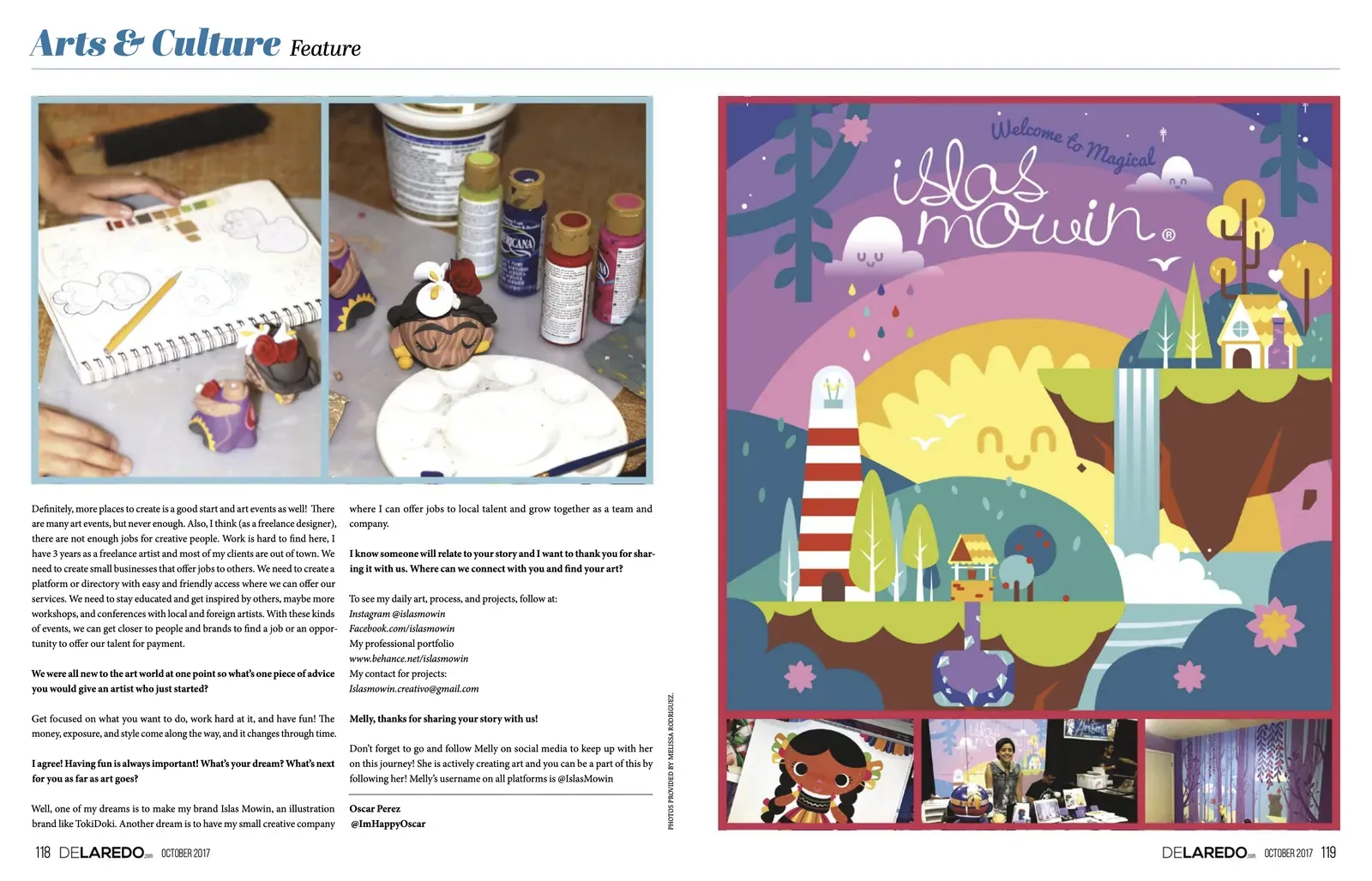 Interviewed artist Melissa “Melly” Rodriguez