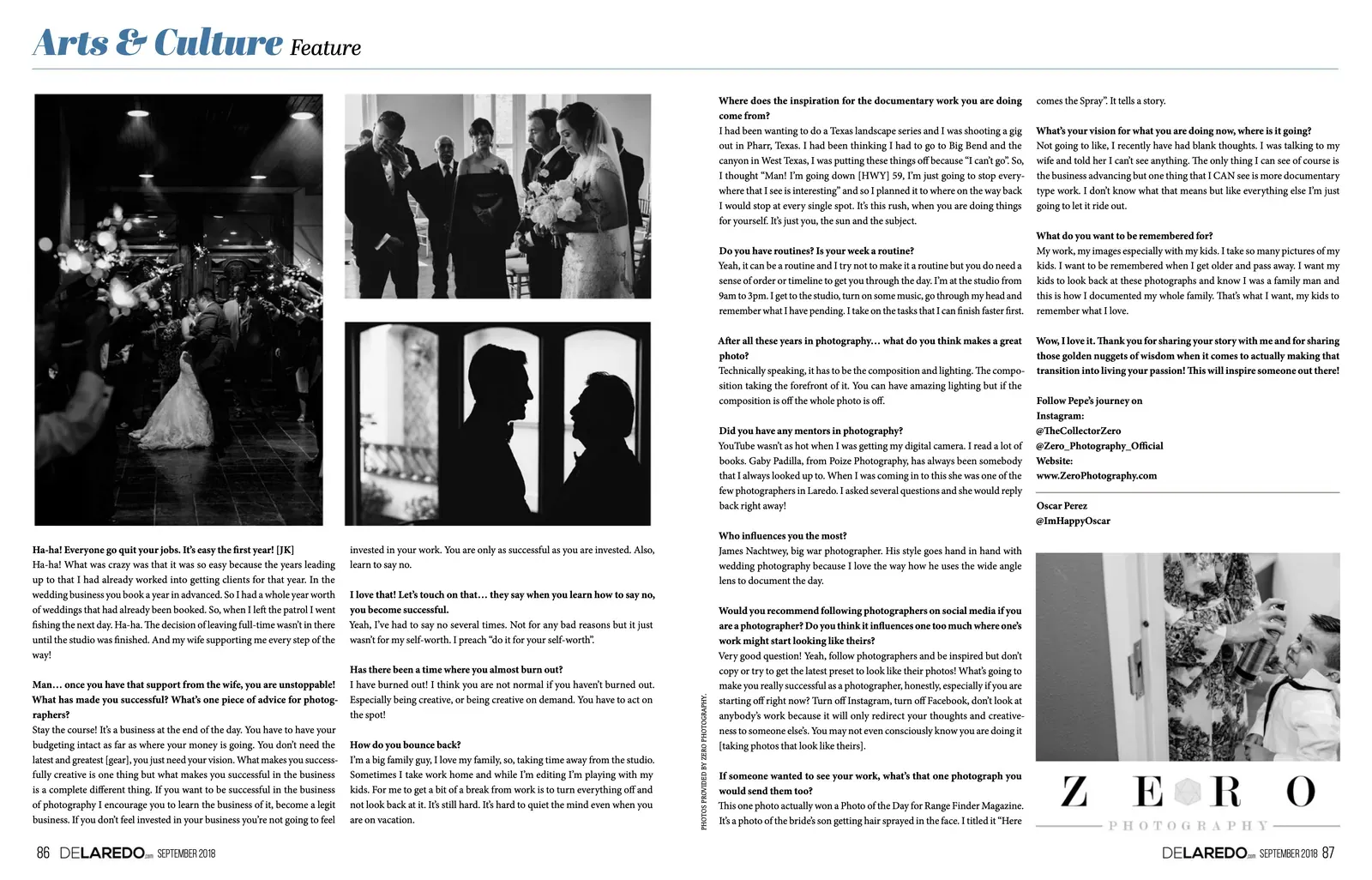 Interviewed photographer Pepe Jimenez