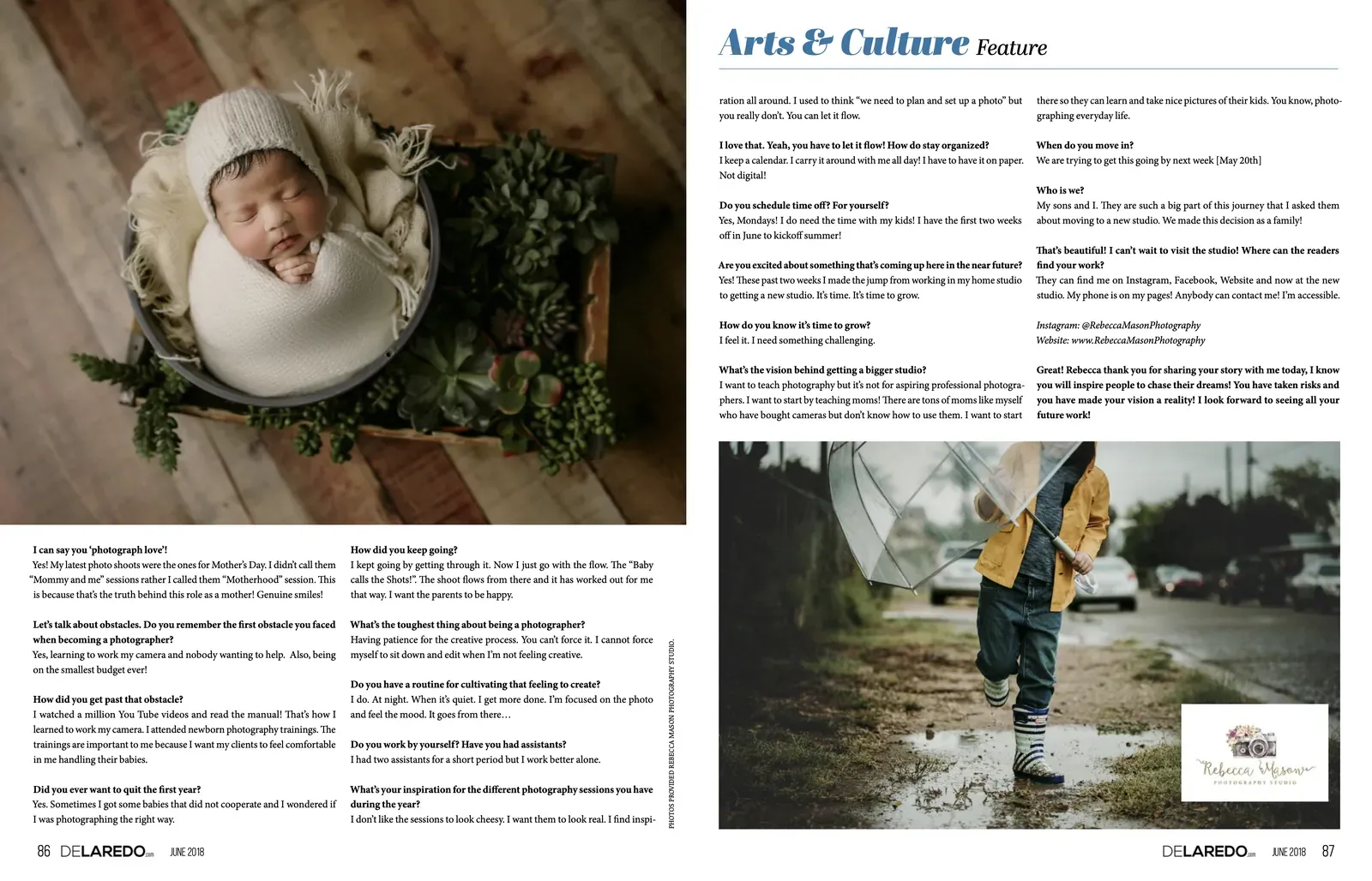 Interviewed photographer Rebecca Garcia