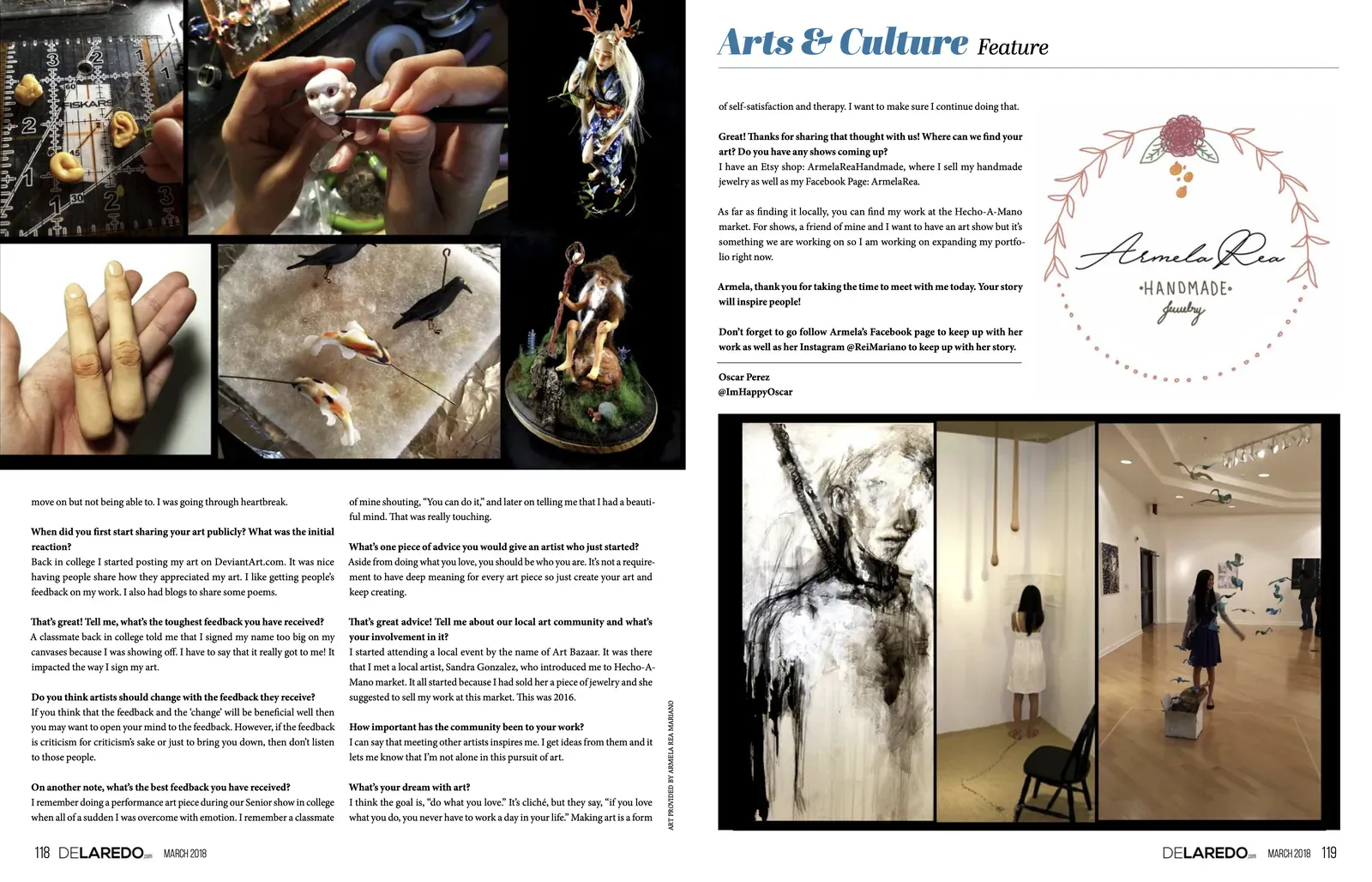 Interviewed artist Armela Rea Mariano