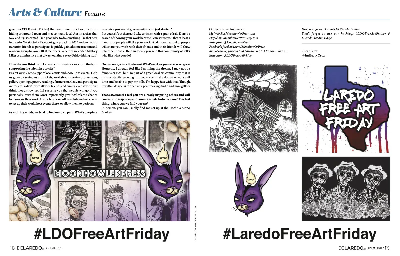 Interviewed artist Ashley Tristan